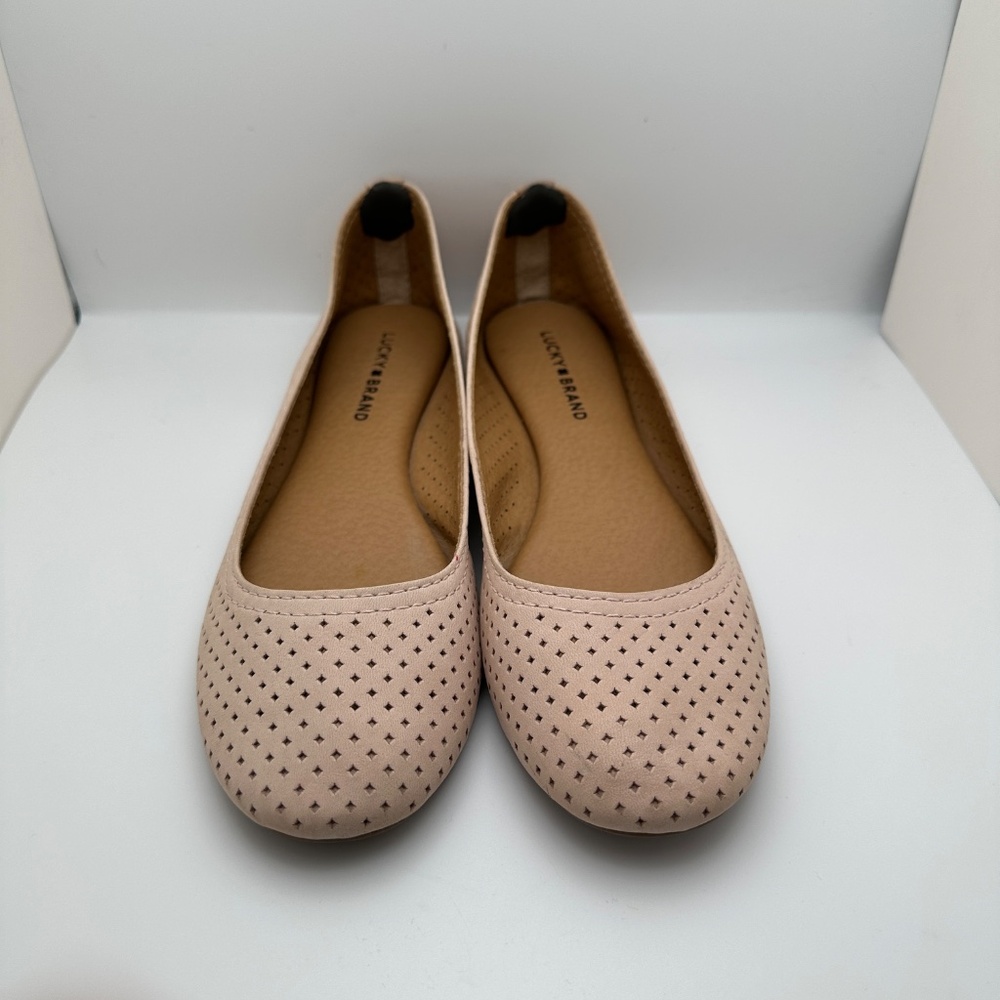 Lucky Brand Tan suede Flats size 9.5 - Picture 2 of 9